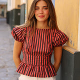 BLUSA AMADA RAYAS CORAL