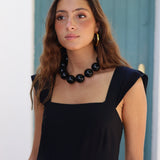 COLLAR MAXI BOLAS NEGRO