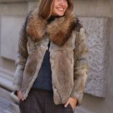 CHAQUETA PELO NATURAL MANGAS