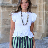 BLUSA NIDO FEZ BLANCA