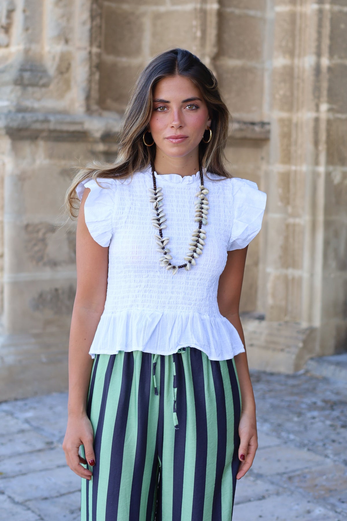 BLUSA NIDO FEZ BLANCA
