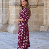 VESTIDO RONDA ROMBO MORADO