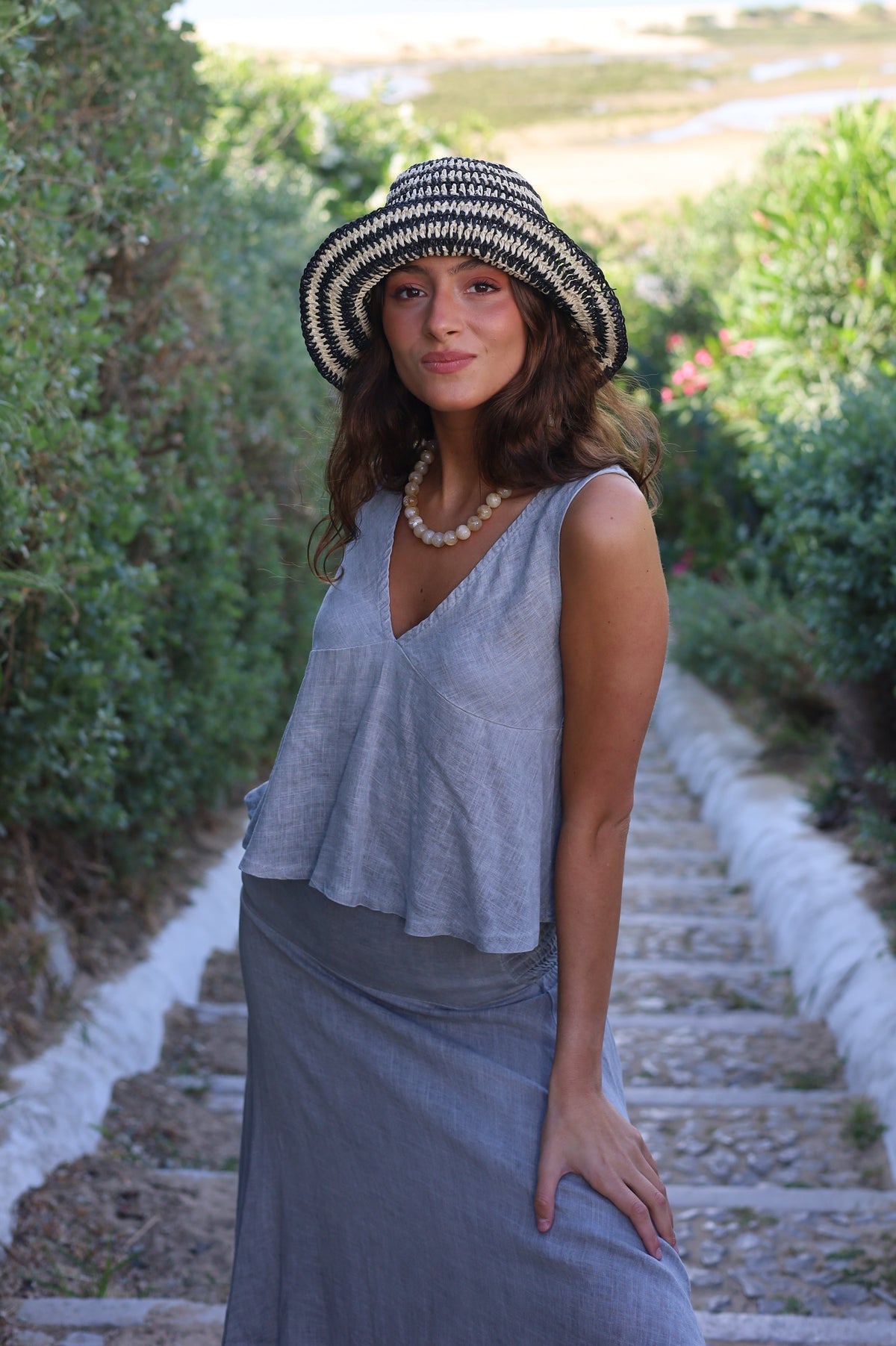 TOP NURIA LINO GRIS
