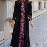 ABRIGO TERCIOPELO MARRON