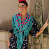 MANTON TRIANA BORLON TURQUESA
