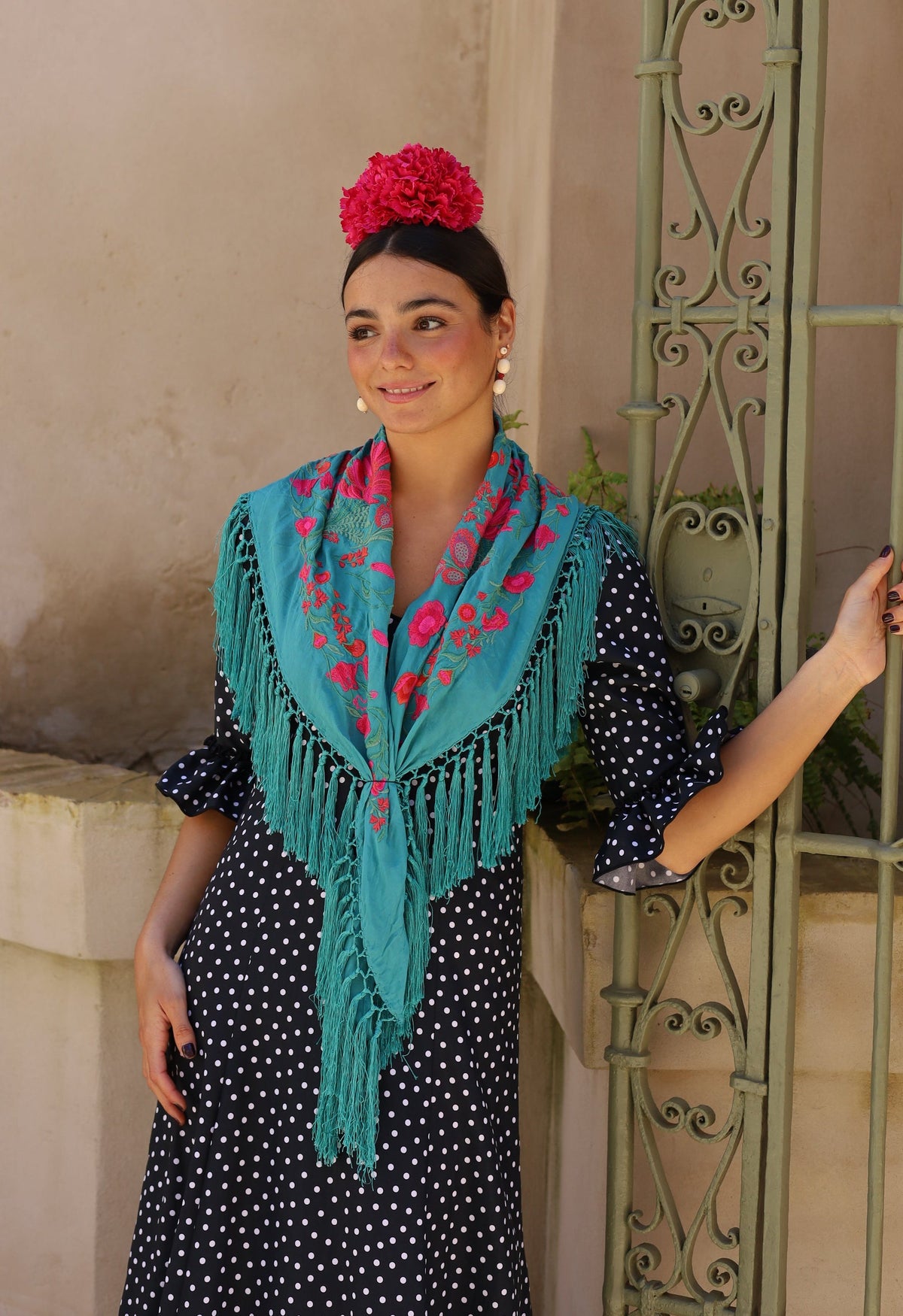 MANTON TRIANA BORLON TURQUESA