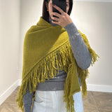 PONCHO FLECOS MOSTAZA