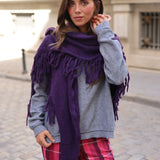 PONCHO FLECOS MORADO