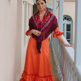 TRAJE DE FLAMENCA TERESA NARANJA
