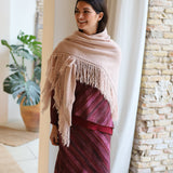 PONCHO FLECOS ROSA CLARO