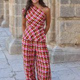 PANTALON SONIA ESTAMPADO ROSA