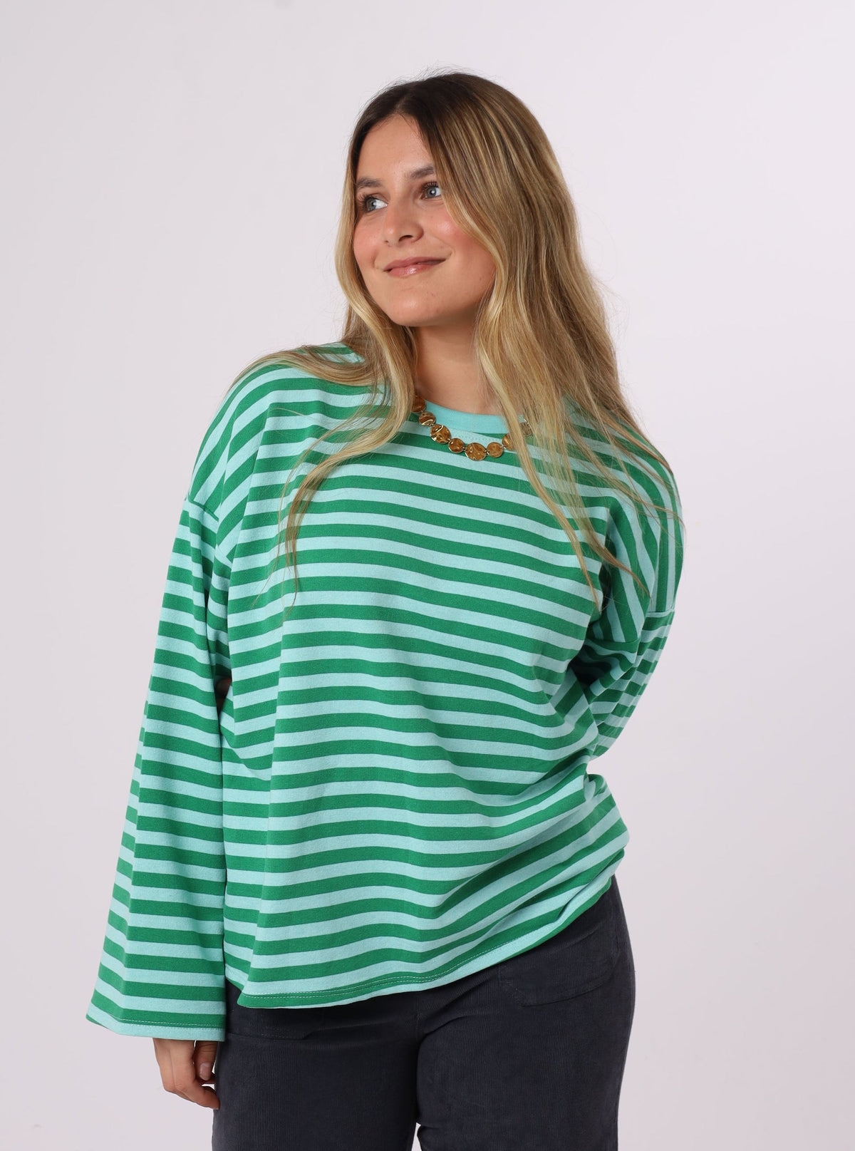 SUDADERA RAYAS VERDE