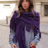 PONCHO FLECOS MORADO