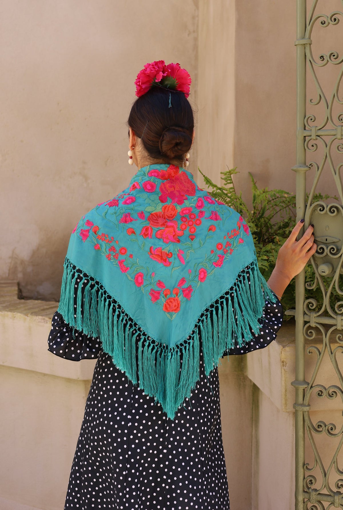 MANTON TRIANA BORLON TURQUESA