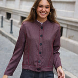 CHAQUETA BOMBER ROCIO BERENJENA