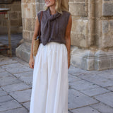 FALDA MIDI CRUDA