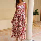VESTIDO VOLANTES FLORES CRUDO