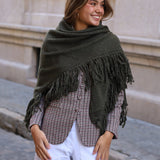 PONCHO FLECOS VERDE CACERIA