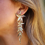 PENDIENTES HOJAS DORADOS