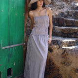 VESTIDO TIRANTAS NIDO LINO