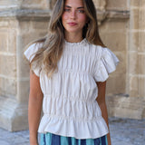BLUSA FRUNCES CRUDA