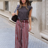 PANTALÓN RAYAS ROJO AZUL