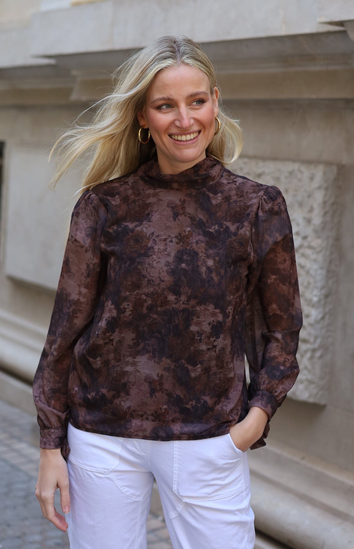 BLUSA FUENTEBRAVIA MARRON