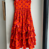 TRAJE FLAMENCA MANGA CORTA NARANJA