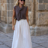 FALDA MIDI CRUDA