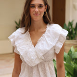 BLUSA VOLANTE PERFORADA