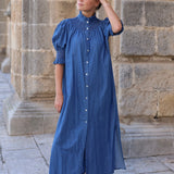 VESTIDO DENIM MANGA FAROL