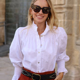 BLUSA CUELLO NIDO BLANCA