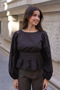 BLUSA AMADA MANGA LARGA MARRON