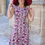 VESTIDO LOIRA BURDEOS