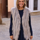 CHALECO PLUMAS GRIS