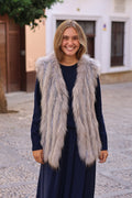 CHALECO PLUMAS GRIS