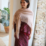 PONCHO FLECOS ROSA CLARO