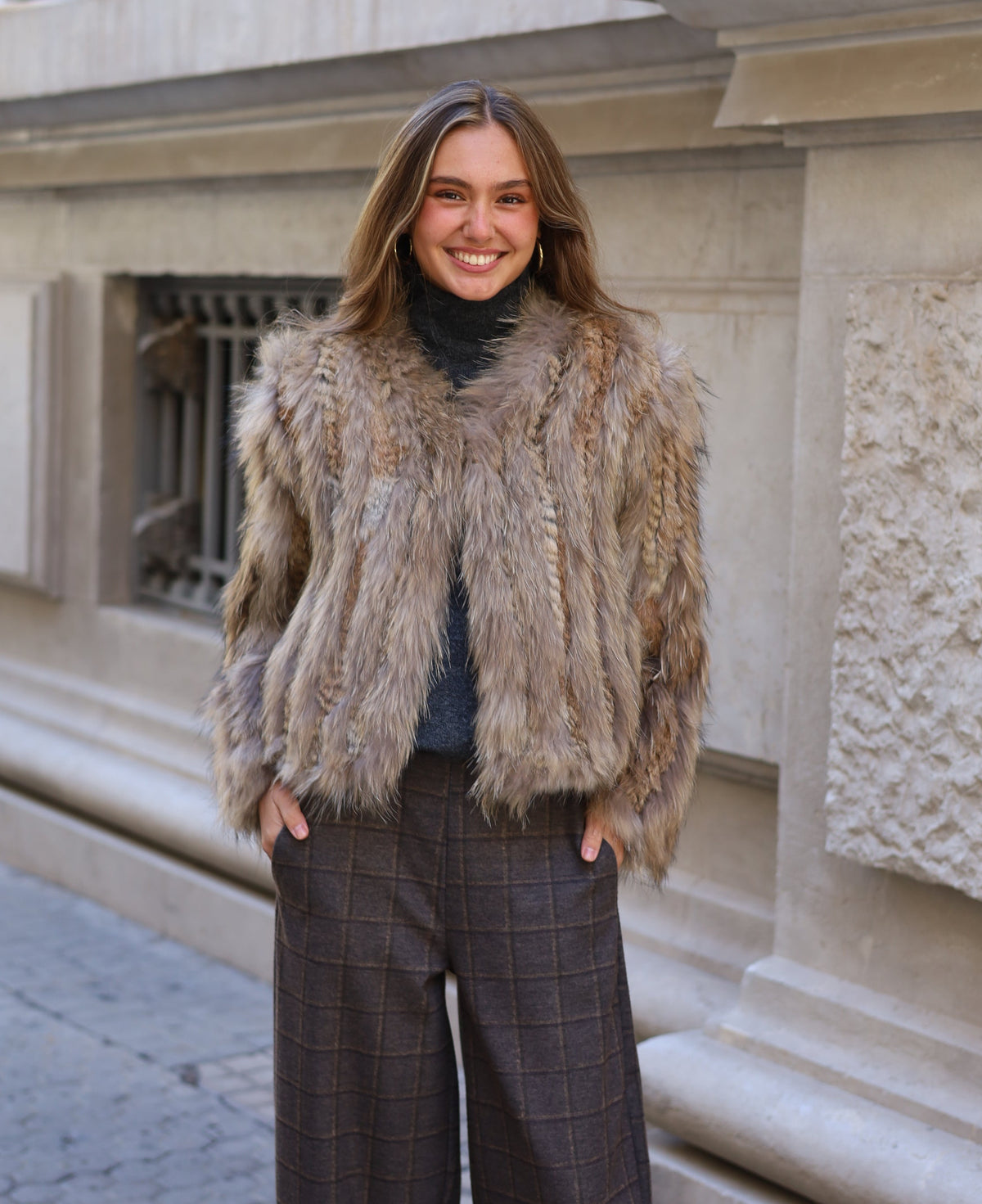 CHAQUETA PELO PLUMAS NATURAL