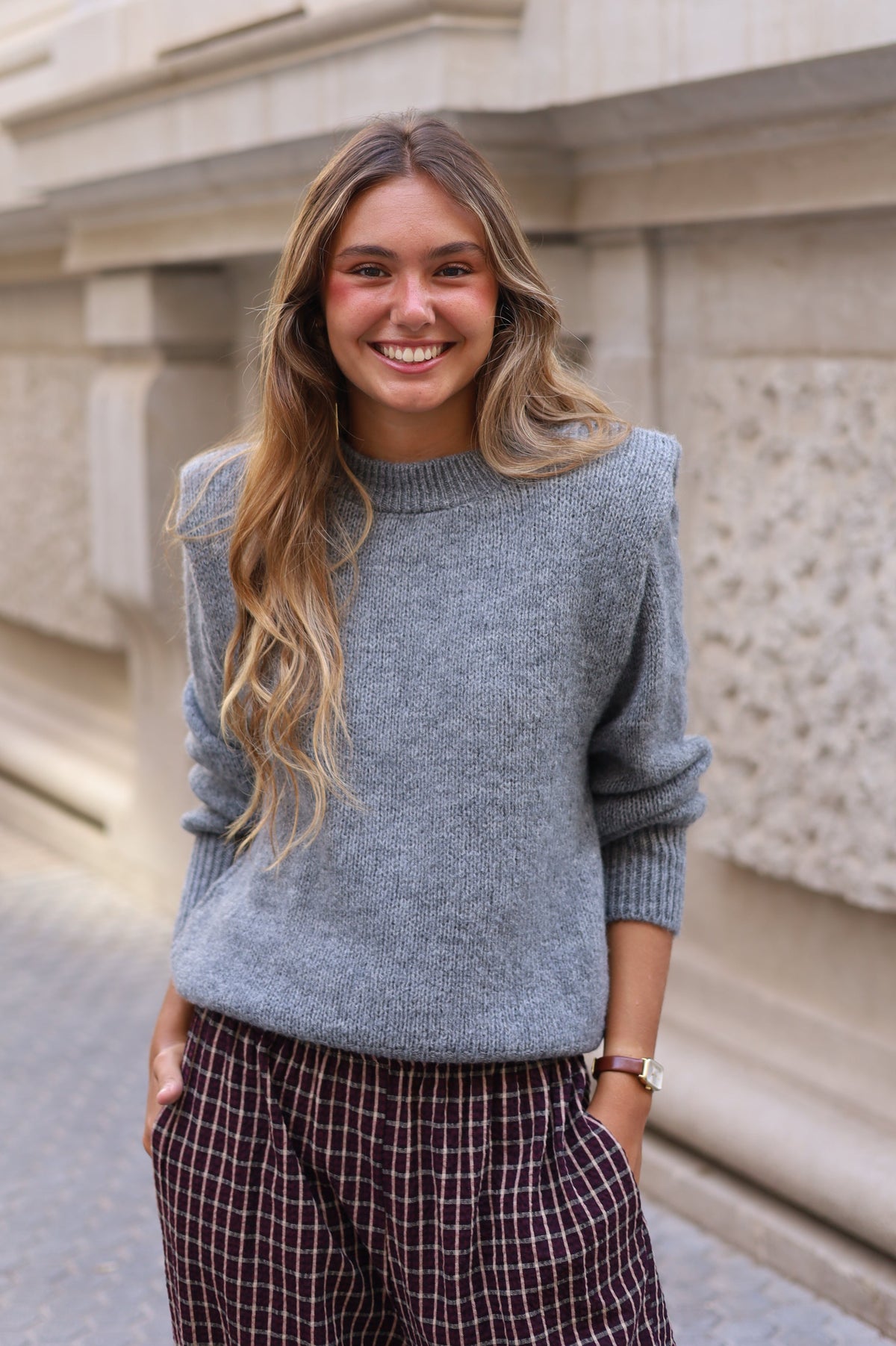 JERSEY HOMBRERAS GRIS ANTRACITA