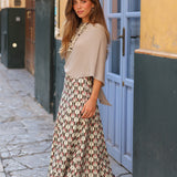 FALDA LAUREL MARRON