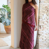 TOP LAZO ASIMETRICO ROSA