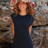 VESTIDO TACHUELAS NEGRO