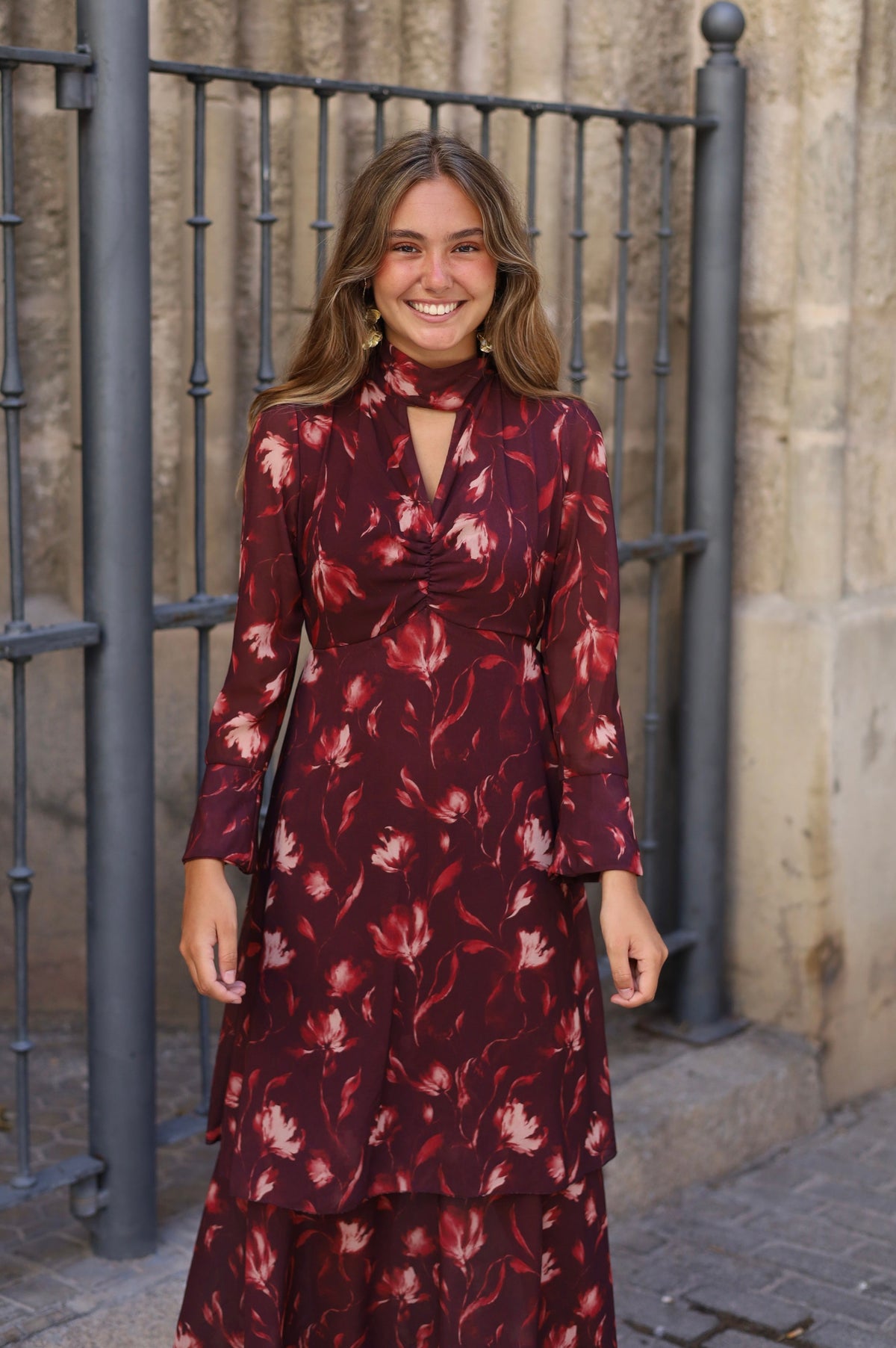 VESTIDO LESLY BERENJENA