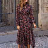 VESTIDO PAPIRO PETROLEO