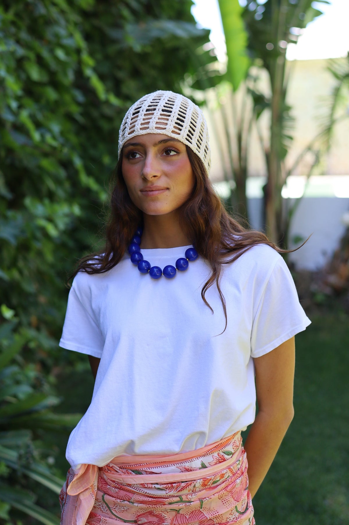 CASQUETE CROCHET CALADO CRUDO