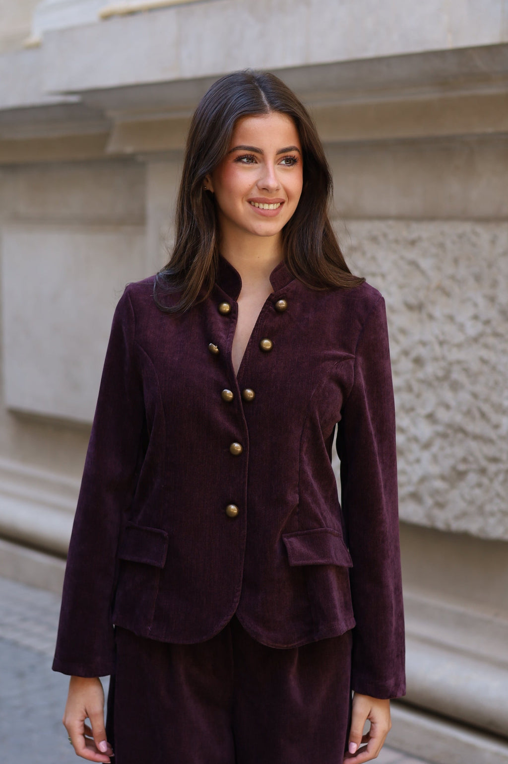 CHAQUETA ALMUDENA MORADO