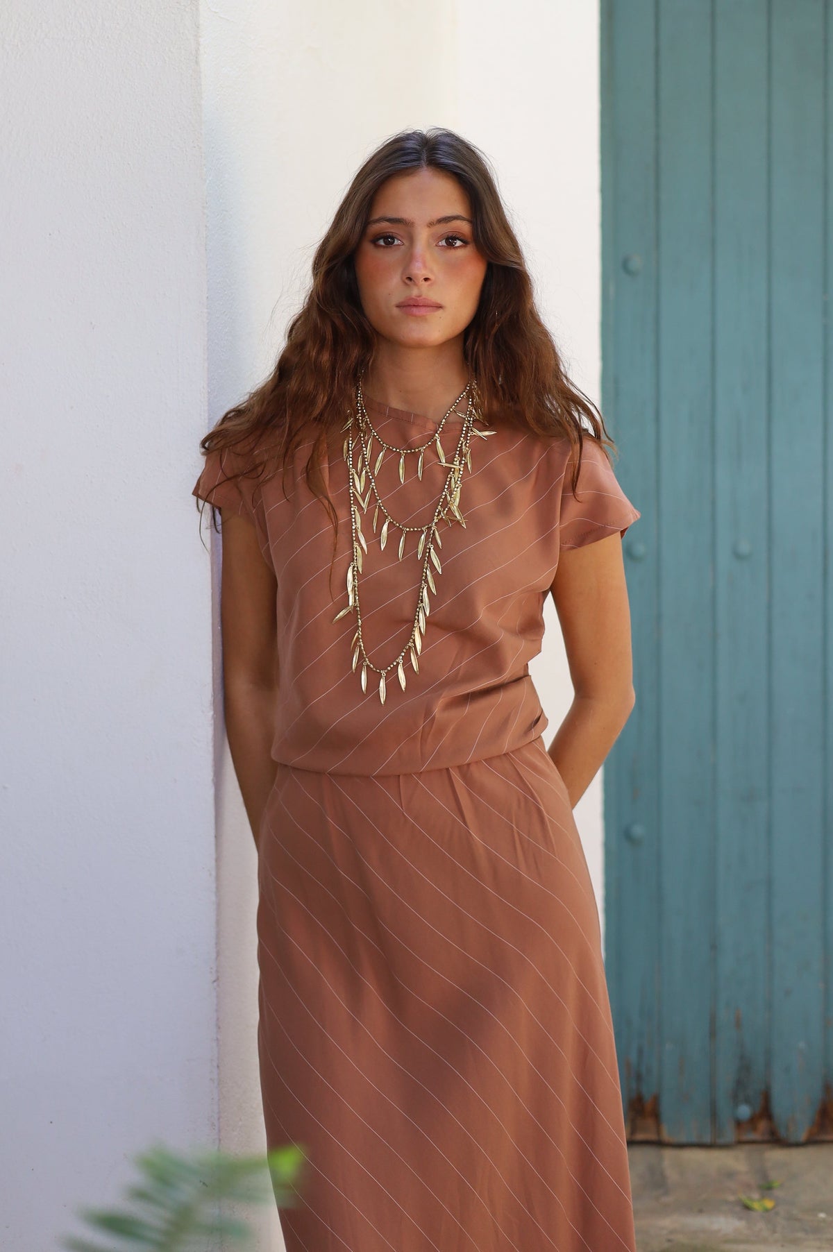 BLUSA MARIETA TEJA
