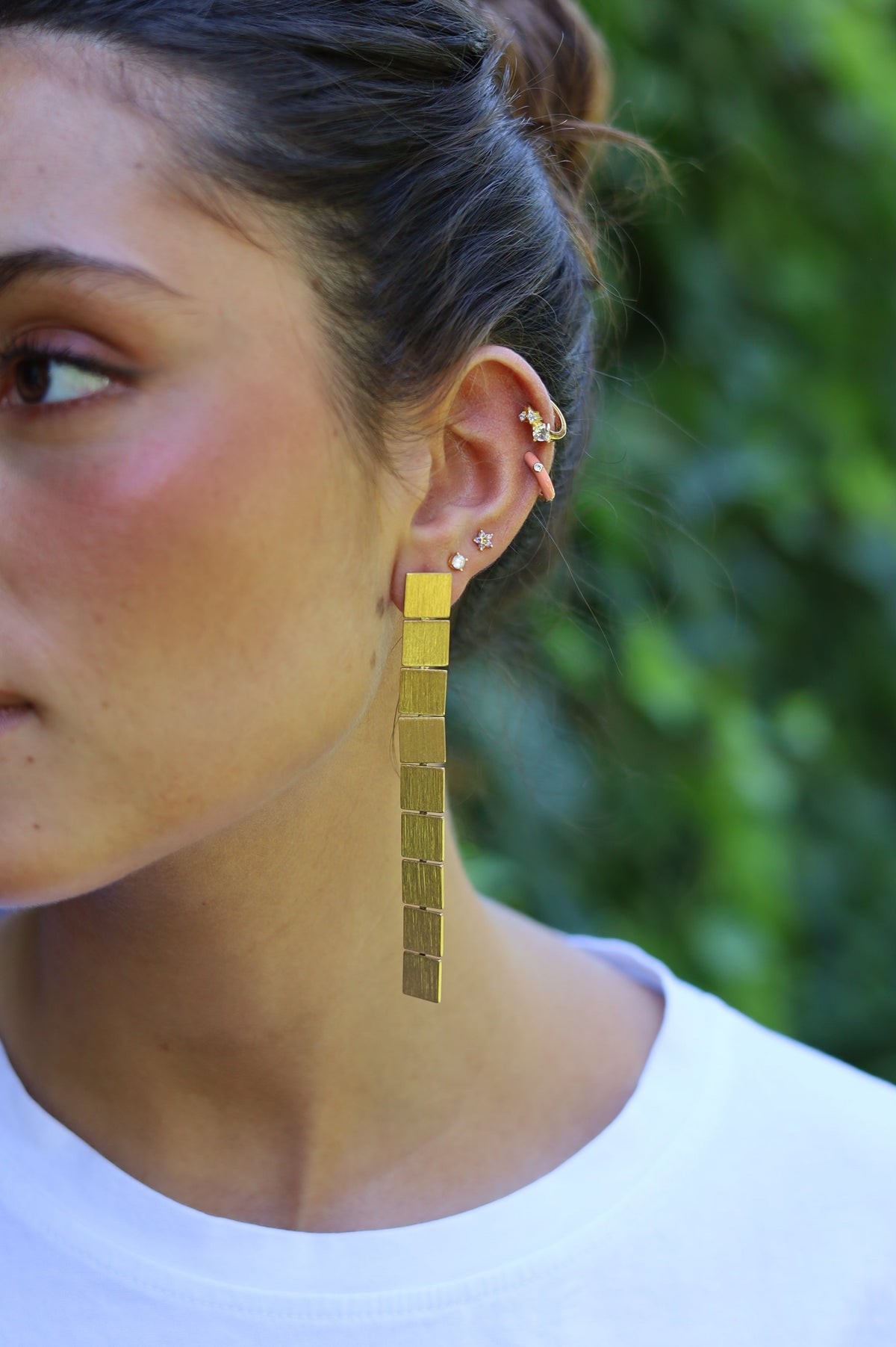 PENDIENTES CUADRADOS DORADOS