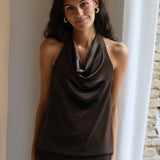 TOP TERCIOPELO MARRON