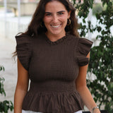 BLUSA NIDO FEZ MARRON